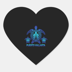 Pegatina En Forma De Corazón Puerto Vallarta Meco Océano Azul Turca