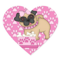 Pug Cuties Tiras y Rutas Rosadas