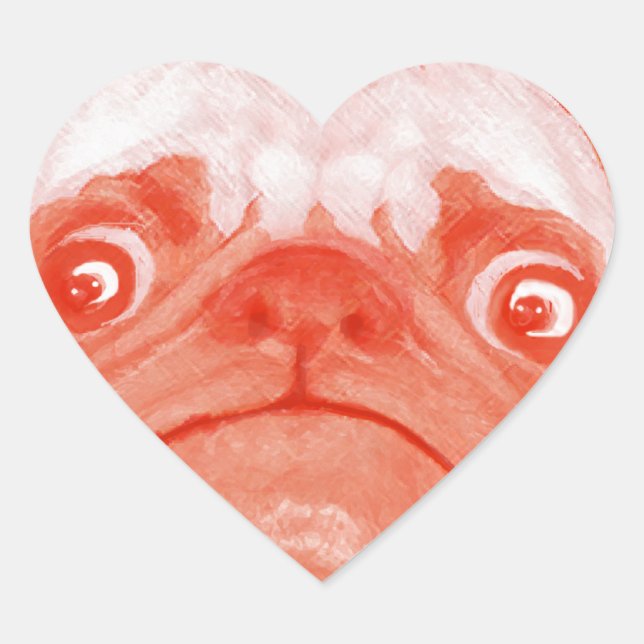 Pegatina En Forma De Corazón PUG_naranja3.png (Anverso)