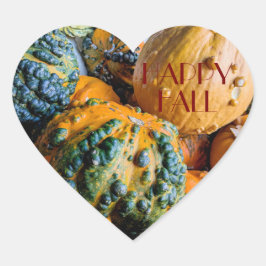 Pegatina En Forma De Corazón Pumpkin Heart Sticker