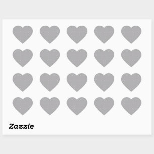 Pegatina En Forma De Corazón Punto rosa fondo gris elegante lunares punteado