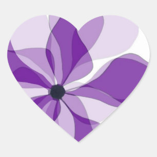 Pegatina En Forma De Corazón Púrpura Pasión