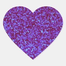 Pegatina En Forma De Corazón Purpurina azul verde azulado púrpura