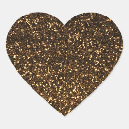 Pegatina En Forma De Corazón Purpurina brillante de oro negro