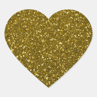 Pegatina En Forma De Corazón Purpurina de oro