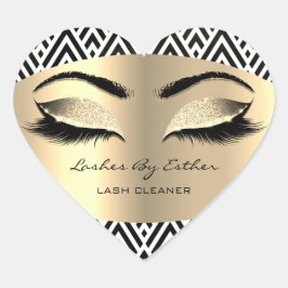 Pegatina En Forma De Corazón Purpurina Golpes De Oro Por Nombre Limpiador Maqui