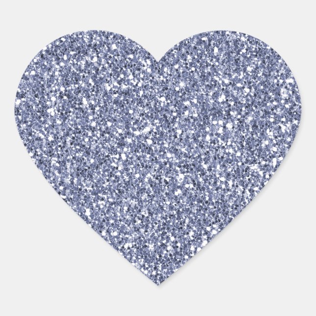 Pegatina En Forma De Corazón Purpurina Purple Lilac (Anverso)
