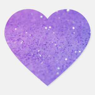 Pegatina En Forma De Corazón Purpurina púrpura brillante - brillante, chispas