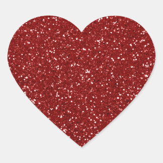 Pegatina En Forma De Corazón Purpurina rojo