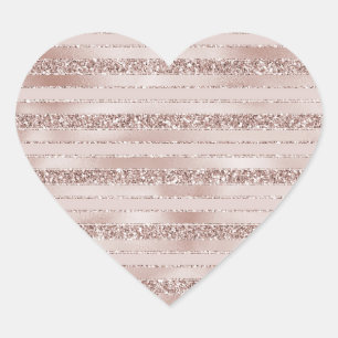 Pegatina En Forma De Corazón Purpurina rosa de Rubor, bandas Glam