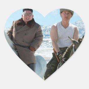 Pegatina En Forma De Corazón Putin y el querido líder BFF