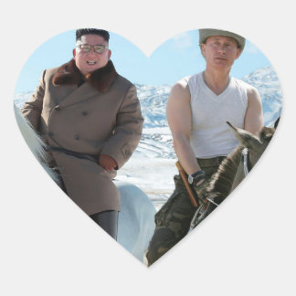 Pegatina En Forma De Corazón Putin y el querido líder BFF