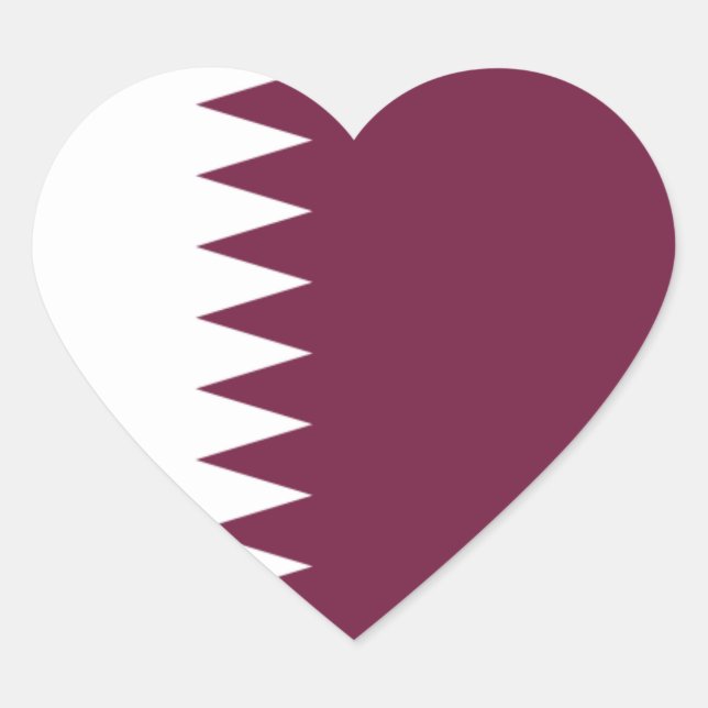 Pegatina En Forma De Corazón qatar (Anverso)
