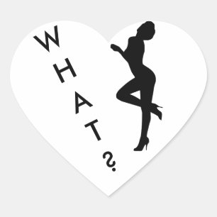Pegatina En Forma De Corazón ¿Qué? Pregunta una belleza. ¡Personalizable
