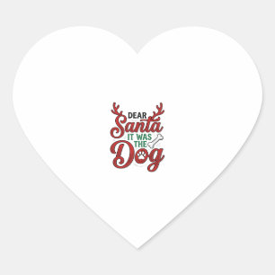 Pegatina En Forma De Corazón Querido Santa Fue El Perro Diseño De Camiseta De N