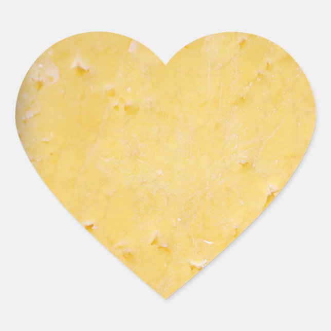 Pegatina En Forma De Corazón Queso (Anverso)
