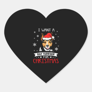 Pegatina En Forma De Corazón Quiero Que Los Navidades Sean Un Sombrero De Rat T