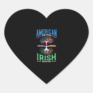 Pegatina En Forma De Corazón Raíces irlandesas cultivadas norteamericanas San P