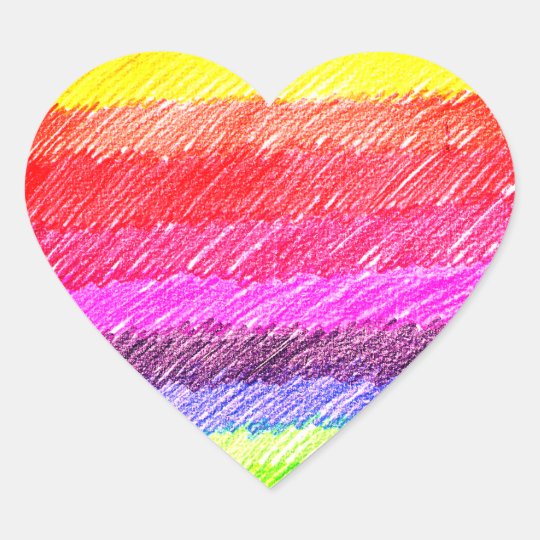 Pegatina En Forma De Corazón Rainbow