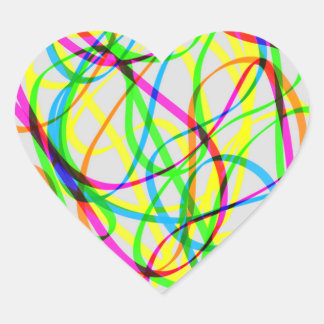 Pegatina En Forma De Corazón Rapsodia arcoiris