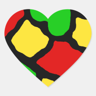Pegatina En Forma De Corazón Rasta Spots