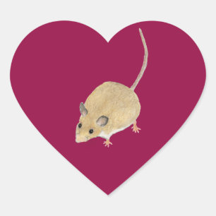 Pegatina En Forma De Corazón Ratón