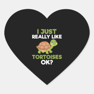 Pegatina En Forma De Corazón Realmente Me Gustan Las Tortugas Ok Reptile Turtle