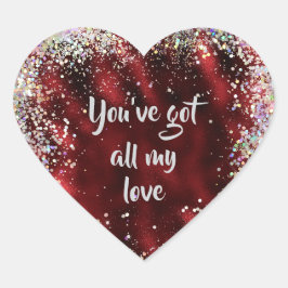 Pegatina En Forma De Corazón Recordatorio de toda mi afirmación de amor