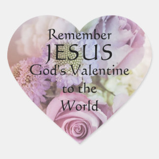 Pegatina En Forma De Corazón Recuerda a Jesús: El Pegatina de San Valentín de D
