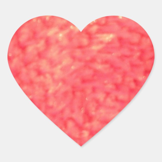 Pegatina En Forma De Corazón Red Faux Fur (Anverso)