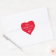 Pegatina En Forma De Corazón Red Happy Valentine Day desde nombre personalizado (Sobre)