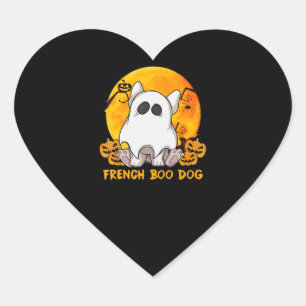 Pegatina En Forma De Corazón Regalo de araña Bulldog de boo francés con araña d