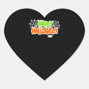 Pegatina En Forma De Corazón Regalo de araña Feliz Halloween Colorful Cute Sp
