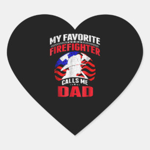 Pegatina En Forma De Corazón Regalo de bomberos   Mi bombero favorito