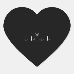 Pegatina En Forma De Corazón regalo de corazón para niños de gato negro