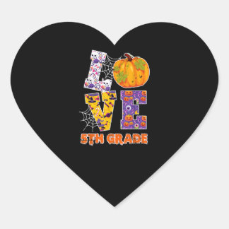 Pegatina En Forma De Corazón Regalo de Halloween de la escuela de profesores de