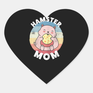 Pegatina En Forma De Corazón Regalo de Hamster Mom Cute Kawaii para mujeres