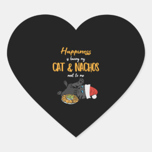 Pegatina En Forma De Corazón Regalo de Navidades mexicanos Cat Nachos