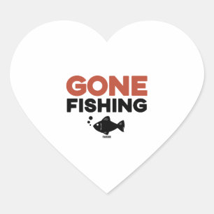 Pegatina En Forma De Corazón Regalo de paciencia de afición a la pesca