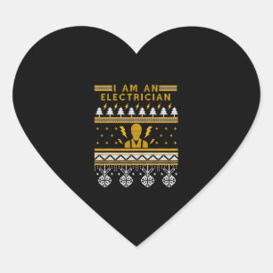 Pegatina En Forma De Corazón Regalo de suéter para Navidades electrónicos feos