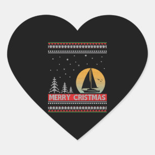 Pegatina En Forma De Corazón Regalo de vela para marineros Navidades feos