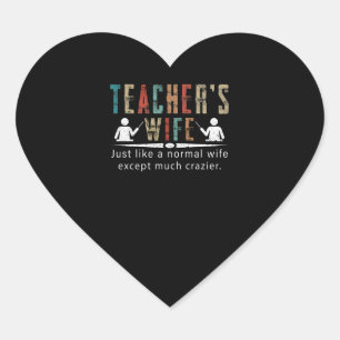 Pegatina En Forma De Corazón Regalo del profesor   Esposa del profesor