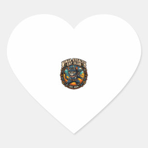 Pegatina En Forma De Corazón Regalo para Mamá Gata Ninja Furtiva - Ninja Furtiv