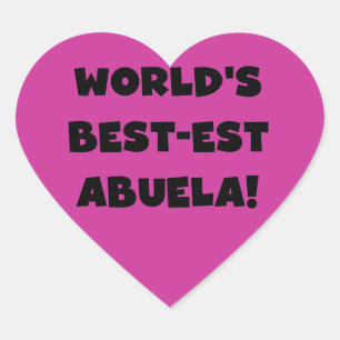 Pegatina En Forma De Corazón Regalos blancos y negros del Mejor-est Abuela del