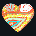 Pegatina En Forma De Corazón Regalos de la moderna Naranja amarilla Aqua Mint P<br><div class="desc">Monograma Casa de la Monografía Rosa y Naranja de Taupe Persimmon Modelación Paisley Moderna Pillow - Naranja Rojo Rojo Rosa Persimmon Aqua Mint Paisley Invitaciones a la boda</div>