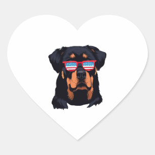 Pegatina En Forma De Corazón Regalos de Rottweiler Lovers