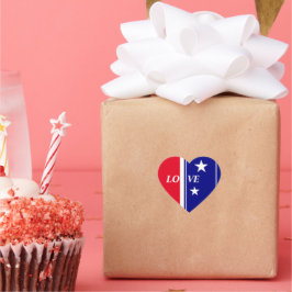 Pegatina En Forma De Corazón regalos del día de la Independencia del 4 de julio