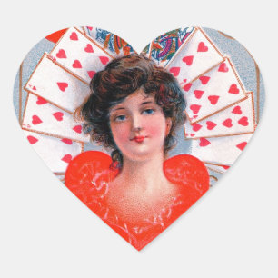 Pegatina En Forma De Corazón REINA DE CORAZONES, El día de San Valentín