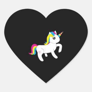 Pegatina En Forma De Corazón Relax Be Unicorn
