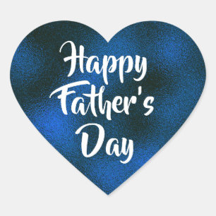 Pegatina En Forma De Corazón Relieve metalizado azul Feliz Día del Padre Pegati